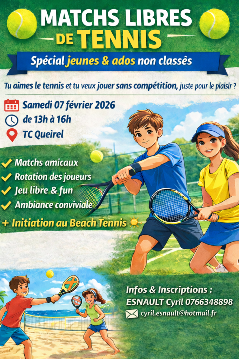 Jouer – Matchs Libres… & Initiation au Beach 07/02/2026